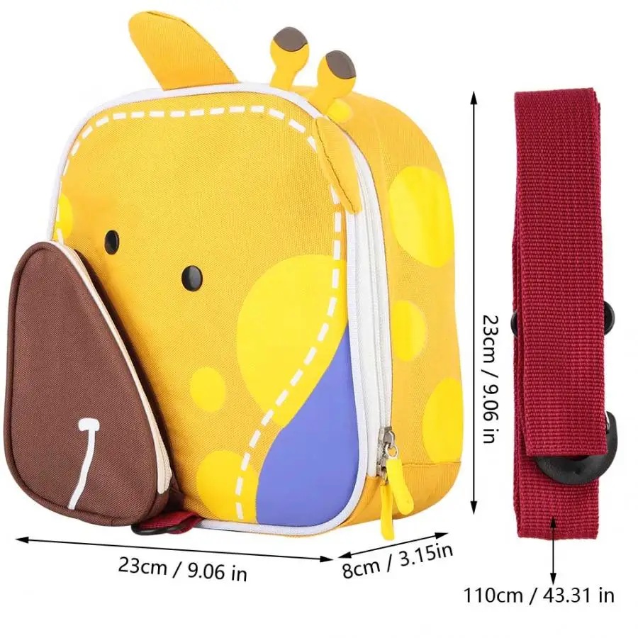 Baby Anti-lost Backpack Leash 3D Cartoon Kids Walking Safety Harness Travel Backpack Children Schoolbag Bag
