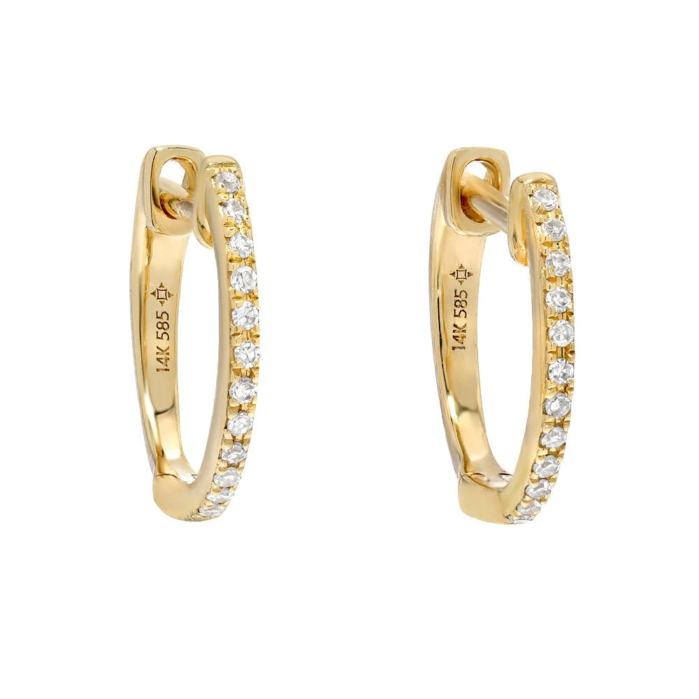 Серьги гвоздики из желтого золота 585 пробы с муассанитом для женщин|earrings for|earrings for
