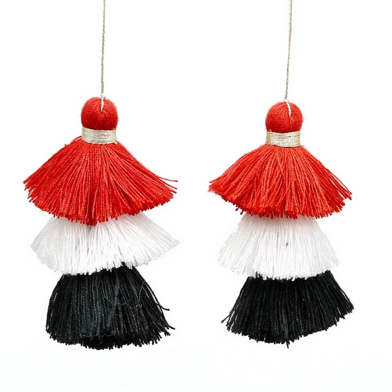 Модные 75 мм подвески из полихлопка с кисточками ожерелье серьги сумка для ключей