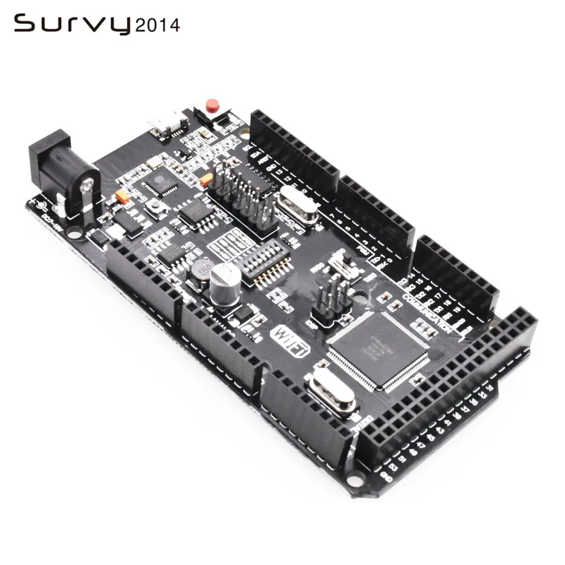Mega + WiFi R3 ATmega2560 ESP8266 (32 Мб памяти) USB TTL CH340G. Совместимость для Arduino NodeMCU WeMos