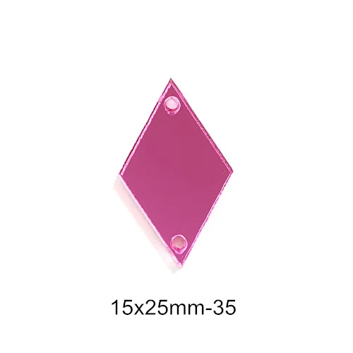 15x25mm 20-50 шт розовые специальные формы акриловые пришить на зеркало с отверстиями FlatBack зеркало акриловые пришить горный хрусталь для аксессуаров E7065 - Цвет: 15x25mm