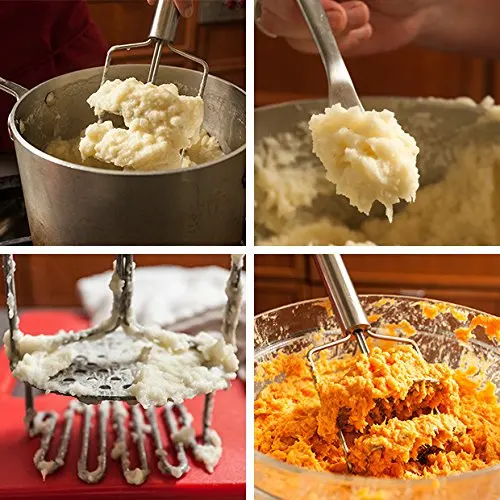 Kitновее 2 в 1 дизайн из нержавеющей стали картофельный машер-кухонный