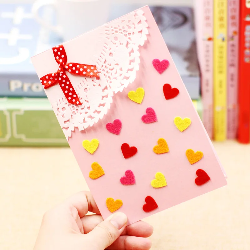 _ 3D поздравительная открытка нетканые Креативные наклейки материалы ручной