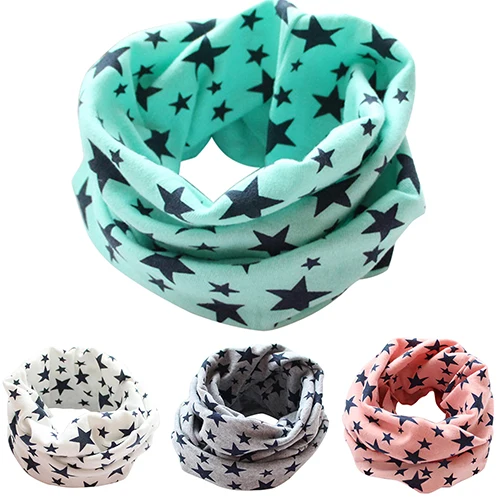 Лидер продаж 2016 года детский хлопковый шейный платок со звездами шарфы для