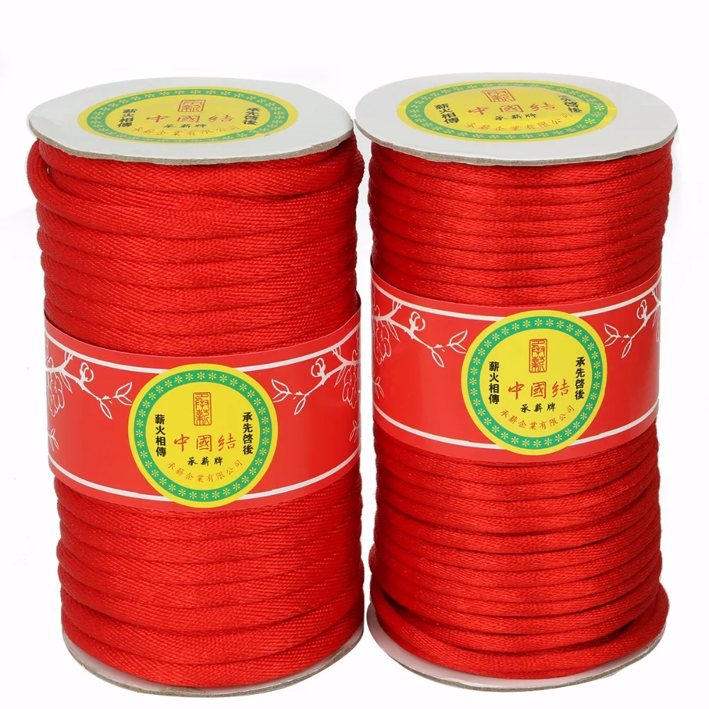 

5/7mm 43/22yards Chinese Knot string Nylon Cords Thread Wire Red Necklace Bracelet for DIY Jewelry Making Craft Accessory
