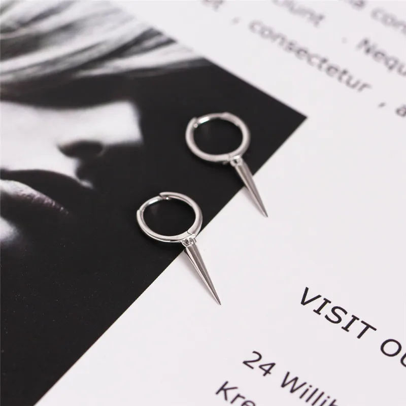 Женские серьги гвоздики с заклепками из серебра 100% пробы|Серьги-гвоздики| |