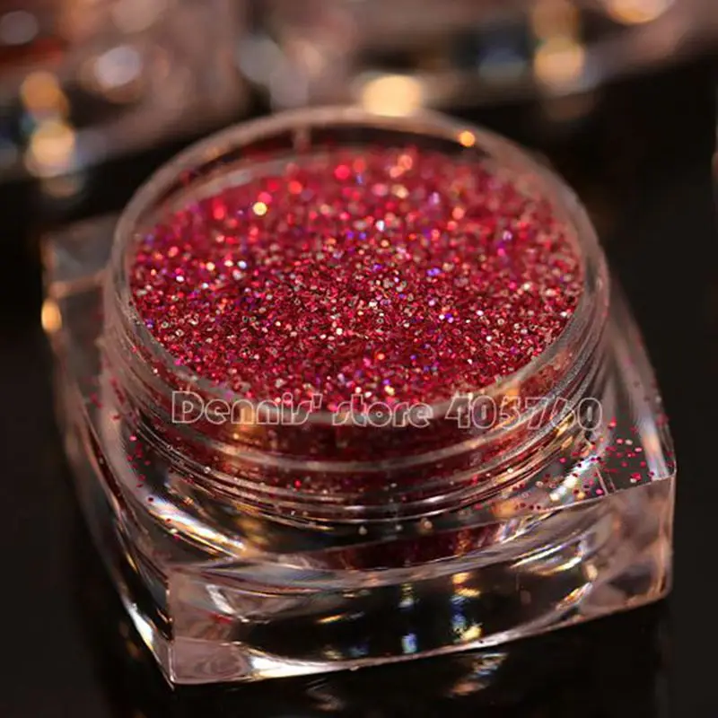 1 фляга красивые лазерные блестящие тени с металлическим блеском для ногтей