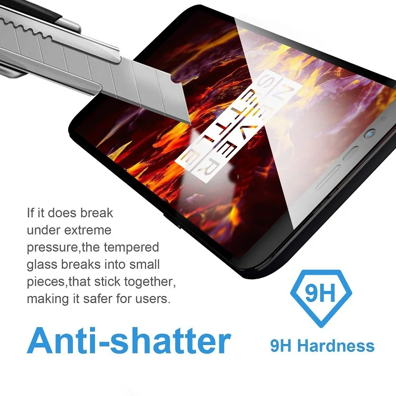 Для Oneplus 6 1 + 5 3 3t Премиум Защита для экрана из закаленного стекла с уровнем