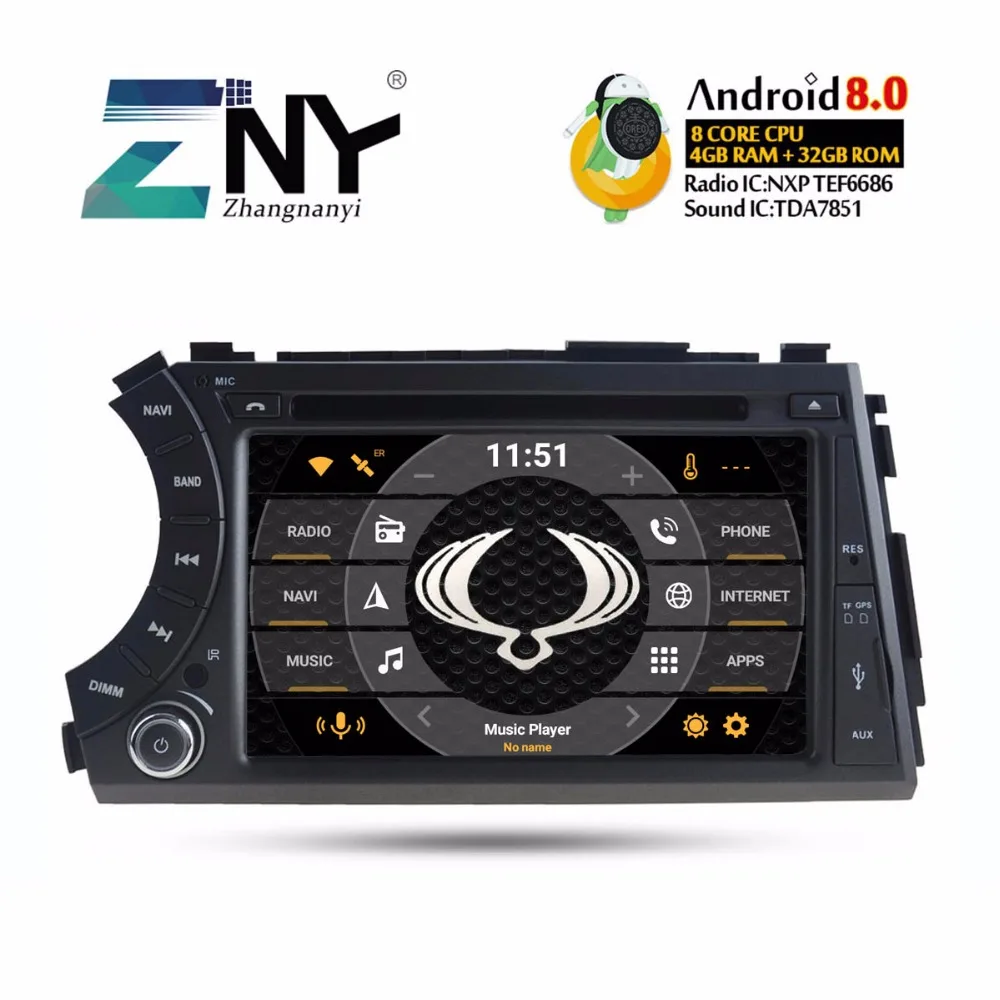 7 &quotips Android 8 0 автомобильный DVD авто радио для ссангйонг Актион кайрон Спорт