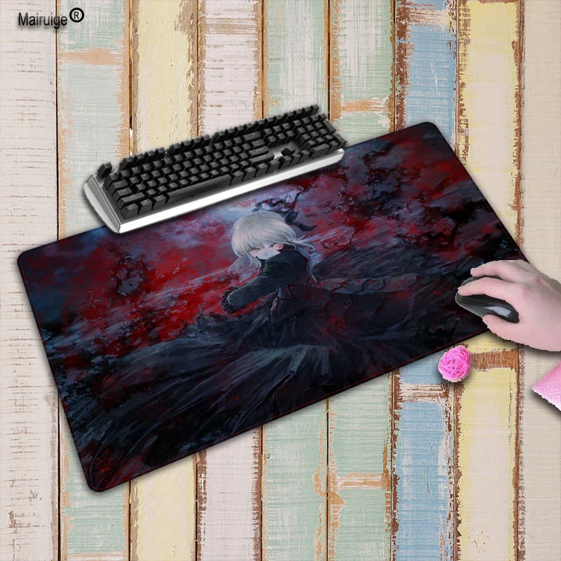 Большой коврик для мыши Mairuige 90x40 см с животным ночным платьем геймерский