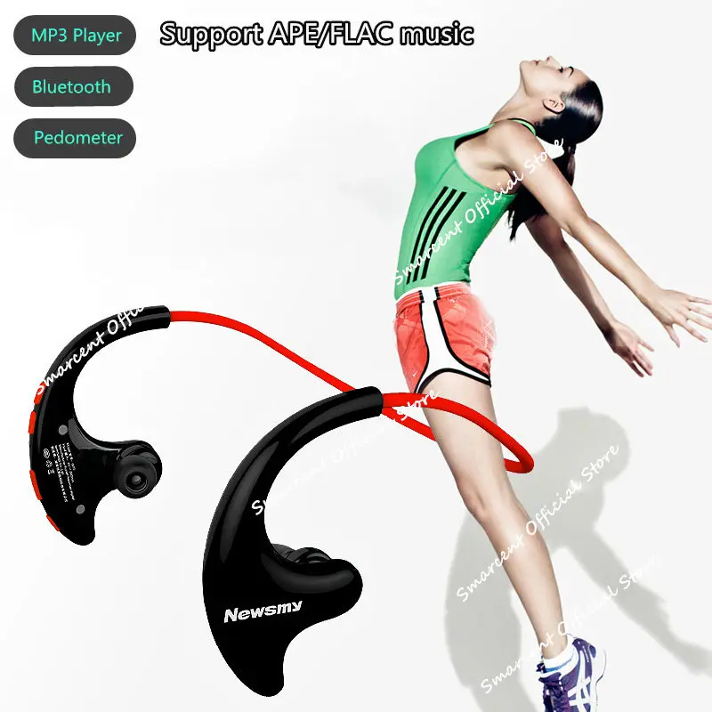 Hifi Спортивный MP3 плеер 8 Гб памяти Bluetooth 4 2 с микрофоном шагомер upport APE FLAC музыка для