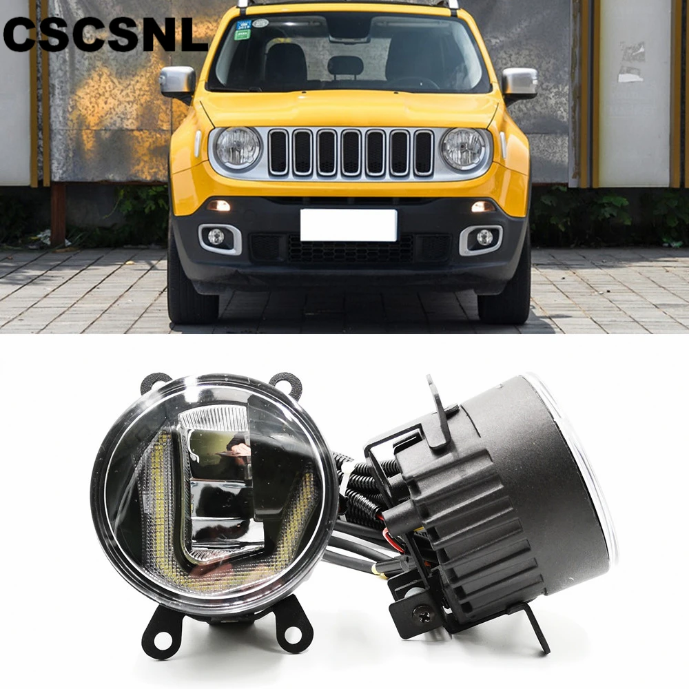 Автомобильные светодиодные фары 3 в 1 для Jeep Renegade 2016 2017 2018 DRL дневные ходовые огни