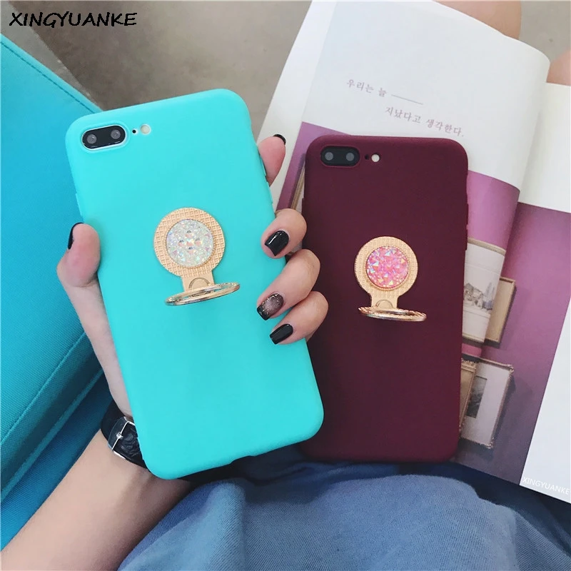 XINGYUANKE 3D Glitter Ring Case For Meizu U10 Luxury Diamond Stand Cover U20 Soft Silicone Slim Capa |