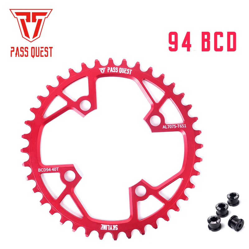 PASS QUEST 94BCD MTB горный велосипед цепь колеса велосипеда узкое широкое цепное кольцо
