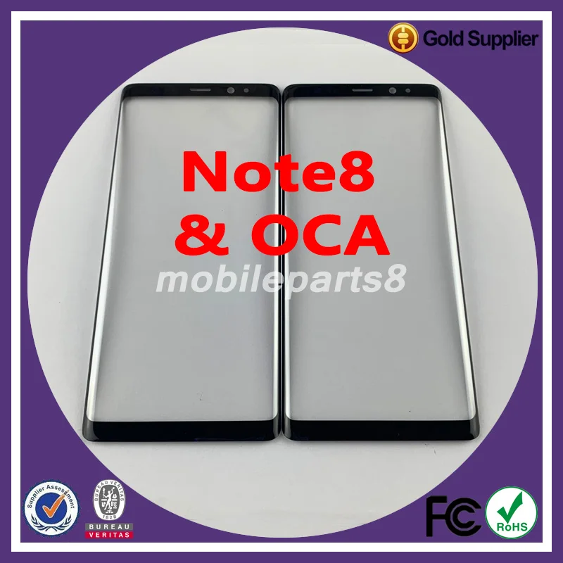 10 шт./лот Бесплатная доставка внешнее стекло с oca для samsung note8 note9 S8 S9 S8plus переднее