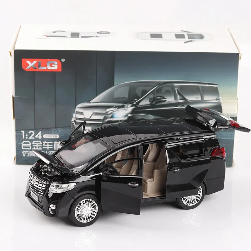 Toyota Elfa SUV модель автомобиля из сплава 1:24 металлический звук и свет оттяните назад