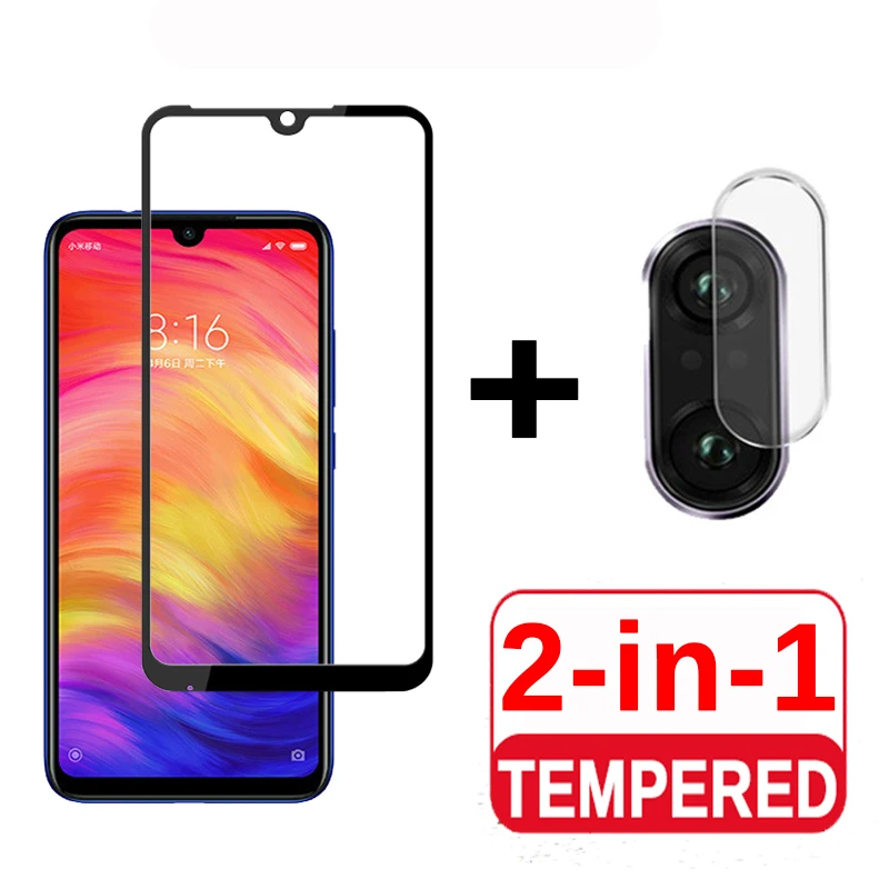 2 в 1 закаленное стекло на Redmy Note 7 Защита для экрана камеры Защитное Xiaomi Mi 8 A2 Lite A1 9