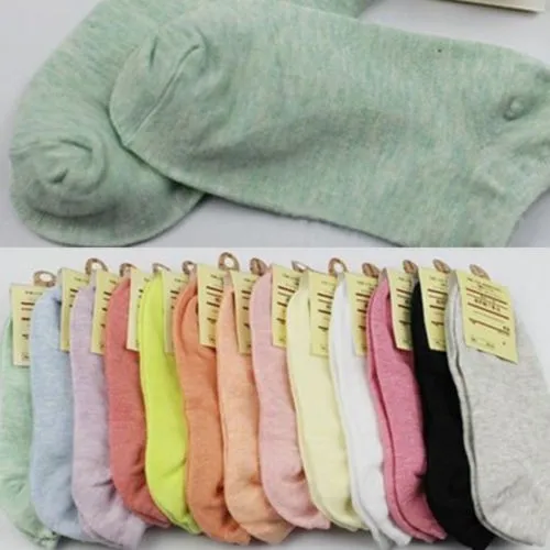 5 пар/лот новые модные носки карамельных цветов для женщин и девочек повседневные