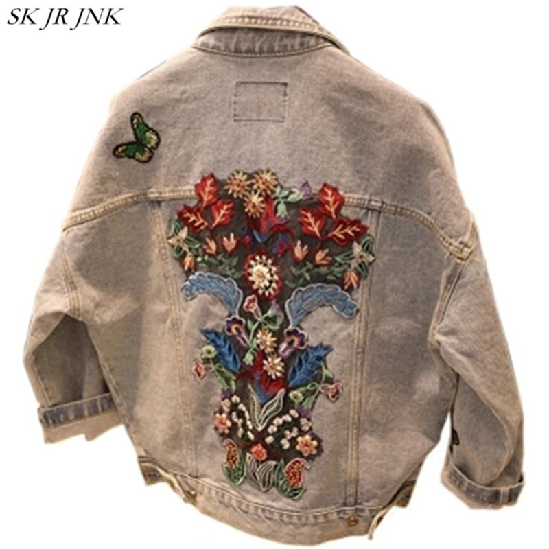 Новинка весенне осенние женские джинсовые куртки с длинным рукавом однобортные