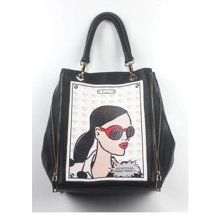 Женская сумка-тоут из натуральной кожи с двойной молнией | Багаж и сумки