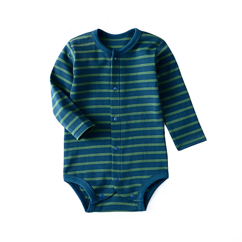 Autumn Winter Baby Clothing Sets Striped cotton rompers + corduroy overalls 2 pcs sets green girls boys Suit infant clothes | Детская