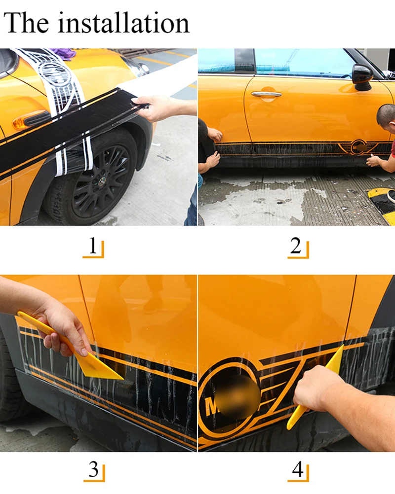 AMBERMILE, наклейка на кузов автомобиля, авто наклейка s, боковая наклейка для Mini Cooper JCW S R55 R56 R58 R60 R61 F54 F55 F56 F57 F60, аксессуары
