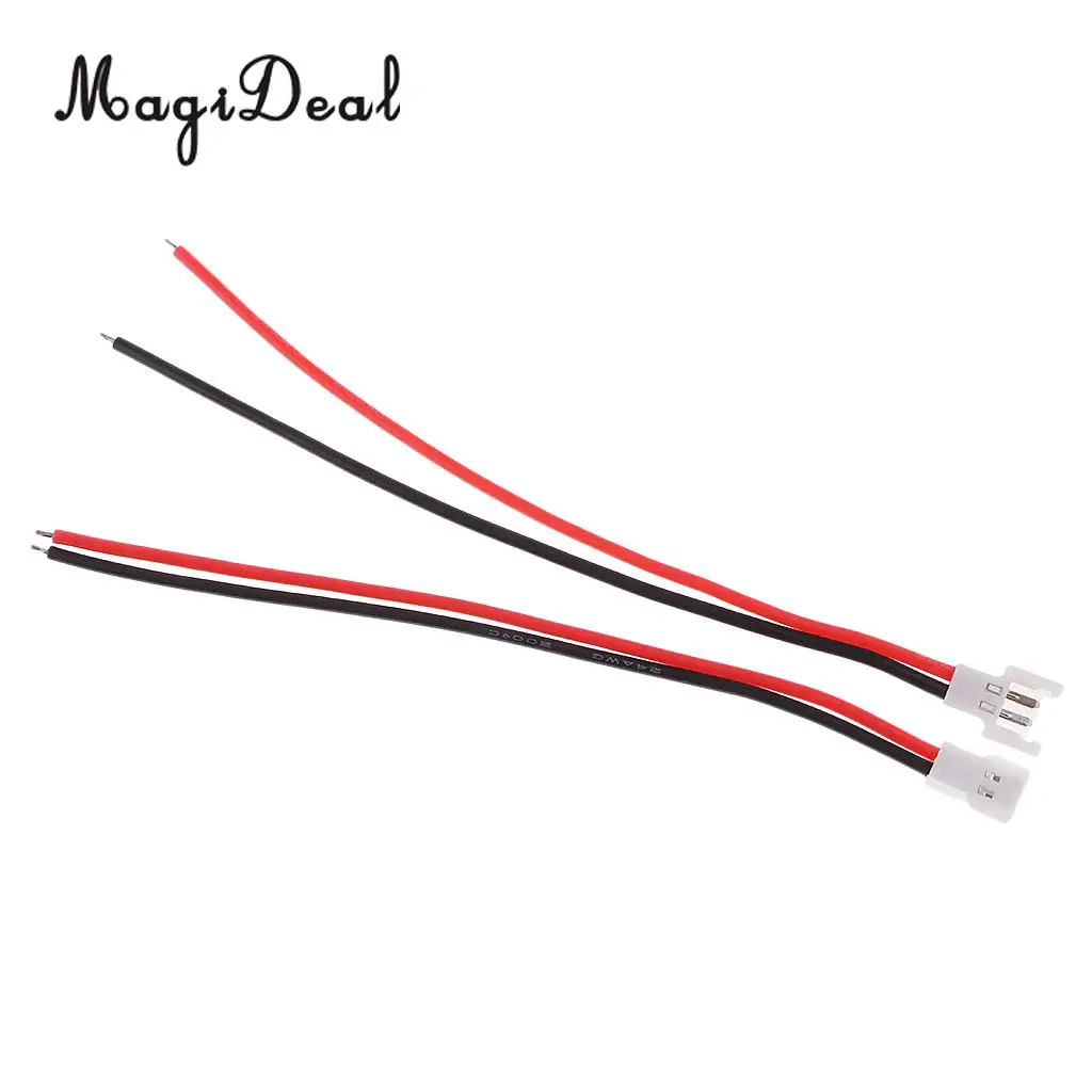 MagiDeal 5 парт/Лот Белый 51005 2-контактный разъем штекер и гнездо с проводом 100 мм