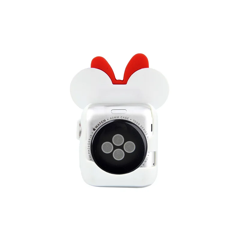 Мягкий силиконовый чехол для applewatch 42 мм серия 3 кавер чехол милый мультяшный протектор экрана крышка 38 42 мм чехол для Apple