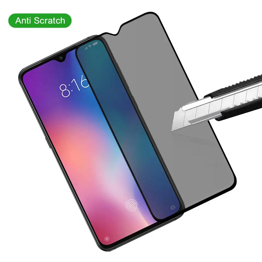 9D полное покрытие надежное закаленное стекло для Xiaomi CC9E Анти-шпион Экран