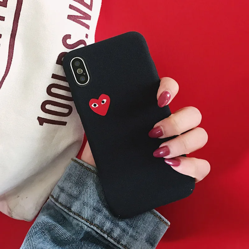 Любовь Игра CDG Comme des Garcons матовый чехол для Apple iPhone 6 S Plus 7 plus Coque 8 X 10 XR XS Max 360