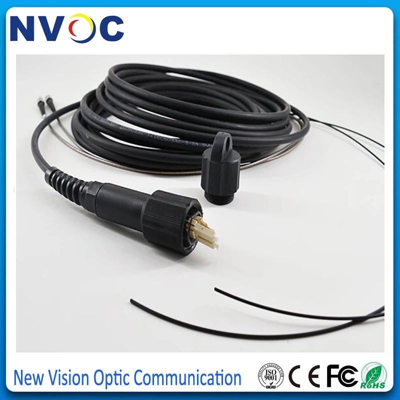6 шт. IP67 ODVA-LC дуплексная перегородка ODVA LC DX волоконно-оптический адаптер с пылезащитной крышкой+ 6 шт. ODVA LC DX волоконно-оптический разъем