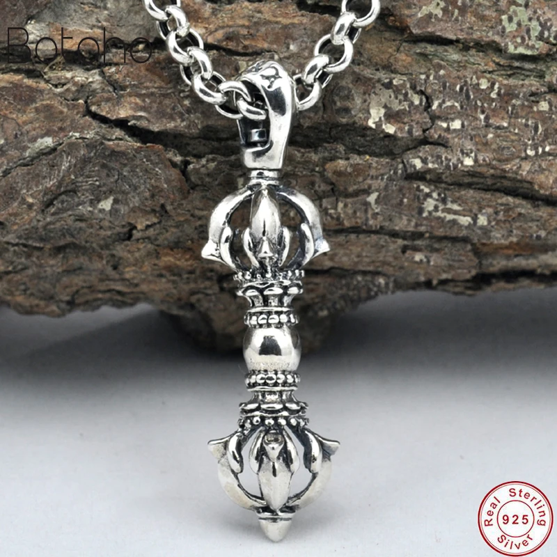 2019 100% Real S925 Sterling Silver Vajra Pendant Solid Thai for Necklaces Men Women Jewelry charm pendant | Украшения и