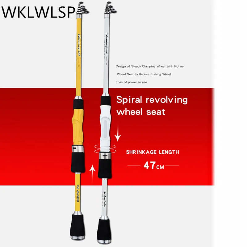 Телескопическая удочка из углеродного волокна портативная вращающаяся Удочка 1 8