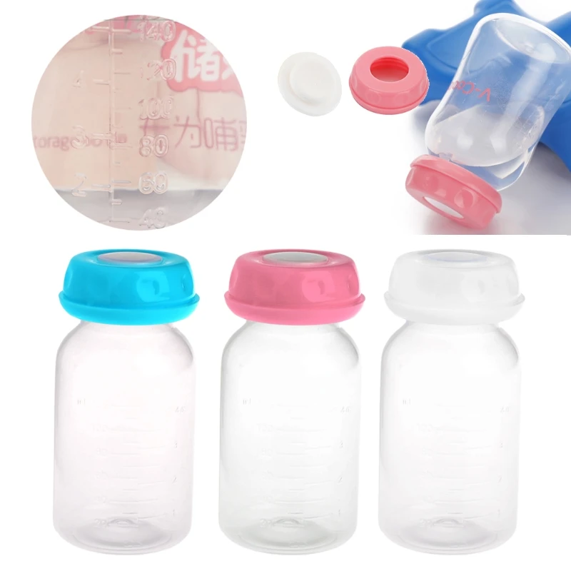 Biberones de lactancia para beb&eacute;, botella de almacenamiento de leche para beb&eacute;, Colecci&oacute;n ancha para cuello, 125ML-2