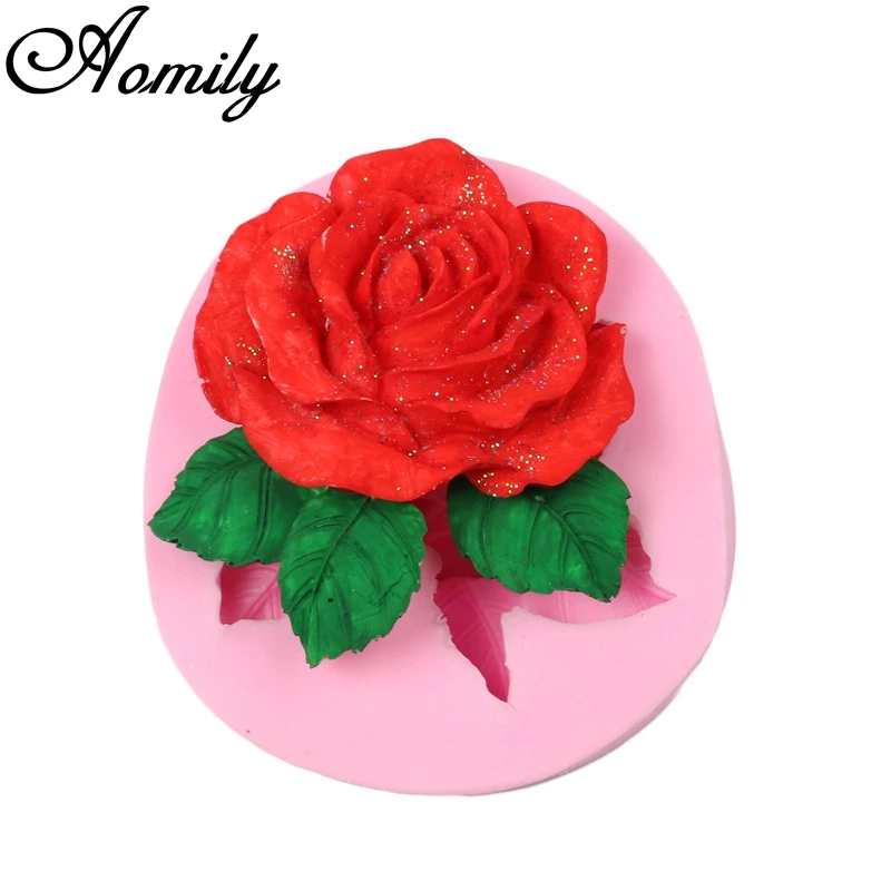 

Aomily прекрасный силиконовый торт в форме розы помадка форма для шоколада Сделай Сам домашняя форма для муссов хлеба Кондитерские инструмент...