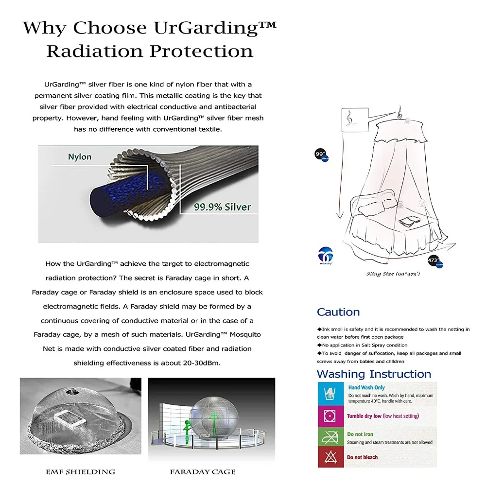 EMF/RF защитная коробка одиночная кровать навес | Дом и сад