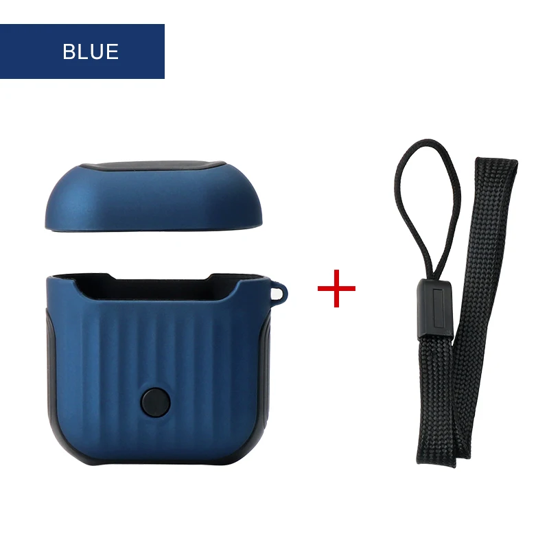 Dark blue IKSNAIL для AirPods чехол Защитный силиконовый чехол беспроводной синий чехол для наушников противоударный чехол для наушников для Apple Airpod - Цвет: Dark blue