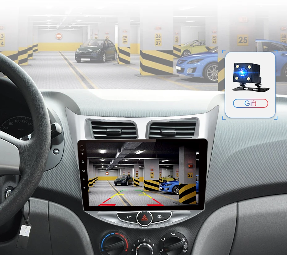 Junsun 2G+ 32G Android 8,1 для hyundai Solaris Verna Accent i25 Авто 2din Автомагнитола стерео плеер Bluetooth gps навигация без dvd
