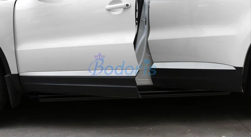 Для евро Volkswagen VW Tiguan 2010 2015 автомобильный Стайлинг из нержавеющей стали Боковая