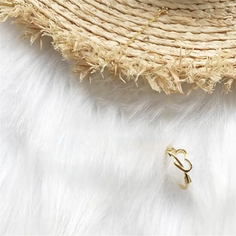 INZATT Cute Heart Openwrok Ring For Women Birthday party Charm 925 Sterling Silver Fashion Jewelry Personalise 2018 best Gift | Украшения и