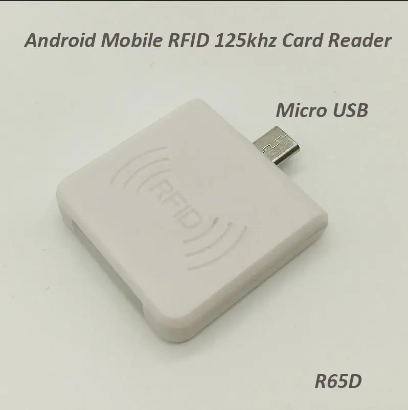 R65D Мини размер USB Rfid кард-ридер для Android мобильного телефона микро USB Rfid 125 кГц или 13,56 МГц кард-ридер - Цвет: R65D
