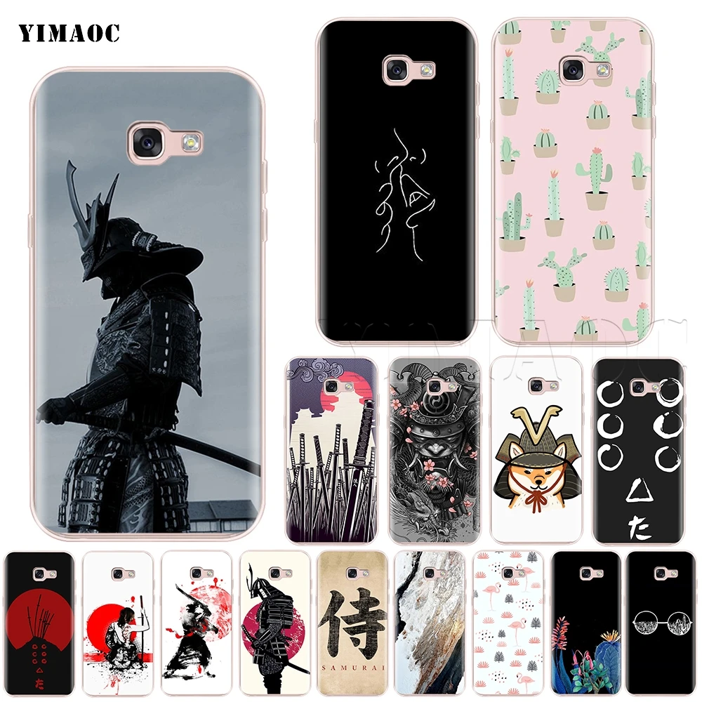 Силиконовый чехол YIMAOC Samurai для Samsung Galaxy S7 S8 S9 Edge Plus J3 J5 J7 A5 A6 A8 Note 8 9|Бамперы| |