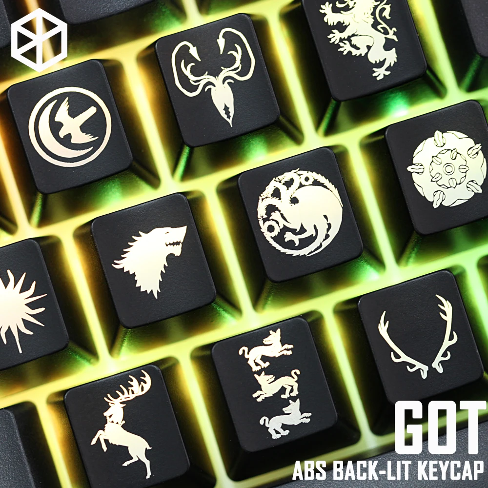 Abs набор игровых ключей для romer g OEM профиль shine-through12 Keycap 12345 qwer wasd для logitech g pro g310 512 613 810 910 840