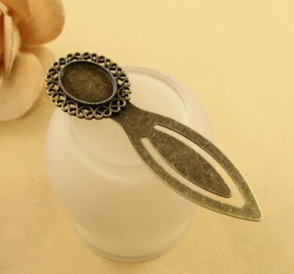 Oval 13x18mm BASEHOME 10 шт./партия антикварная винтажная Ретро Закладка ручной работы на основе кабошона Закладка установка для Кабошон Камея закладки сделай сам - Цвет: Oval 13x18mm