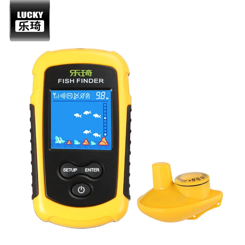 LUCKY Sonar Wireless Fish Finder Portable Visual High Clear Shoal Of Detector With Detecting Range 100 Meters For | Спорт и