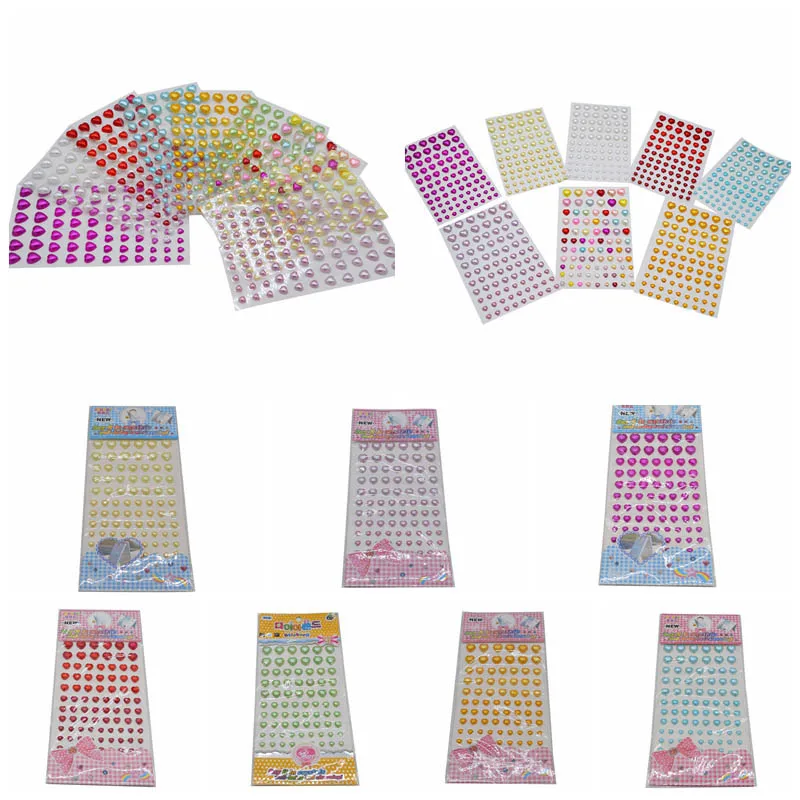 72 шт/лист сердце жемчуг сделай сам наклейка мобильный ПК искусство блестящие