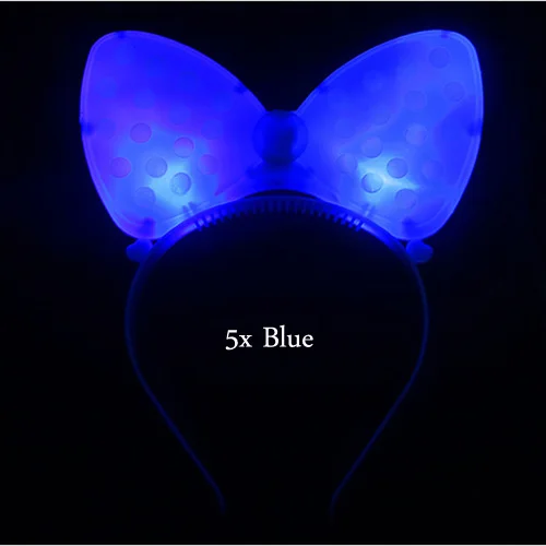 Blue 10 шт./лот, новинка, бант, светящийся, для концерта, Рождества, Хэллоуина, дня рождения, вечерние принадлежности, детские игрушки - Цвет: Blue