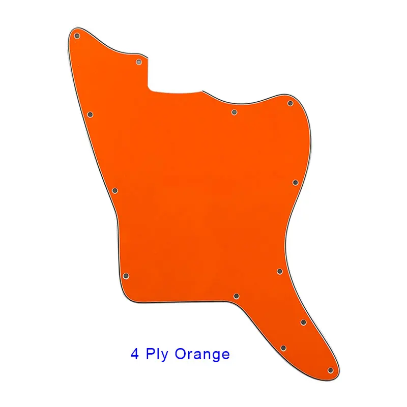 4Ply Orange Pleroo пользовательские гитарные части-для США Jazzmaster стиль пустой с фиксированным винтом гитара отверстия накладки Замена - Цвет: 4Ply Orange