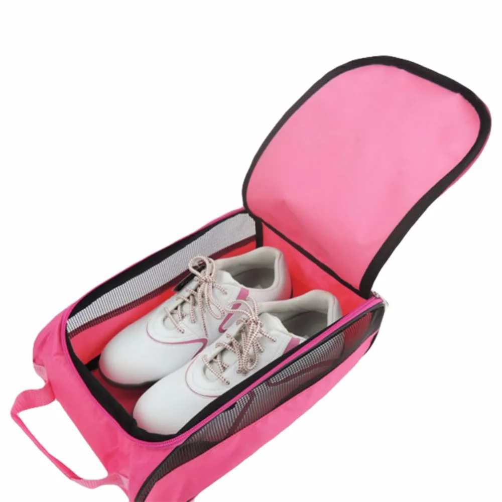 Гольф прочный мешок для обуви туфли для гольфа пакет на молнии дорожный Перевозчик с сеткой вентиляции аксессуары для гольфа открытый спортивный Органайзер