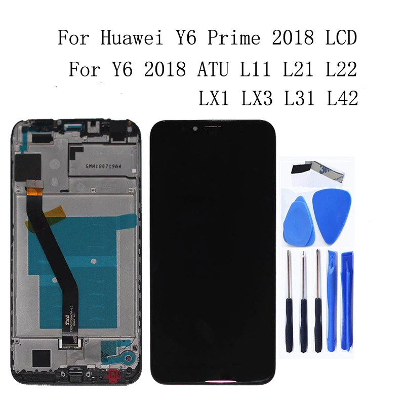 ЖК дисплей для Huawei Y6 2018 сенсорный экран дигитайзер аксессуары prime ATU L11 L21 L22 LX3 с